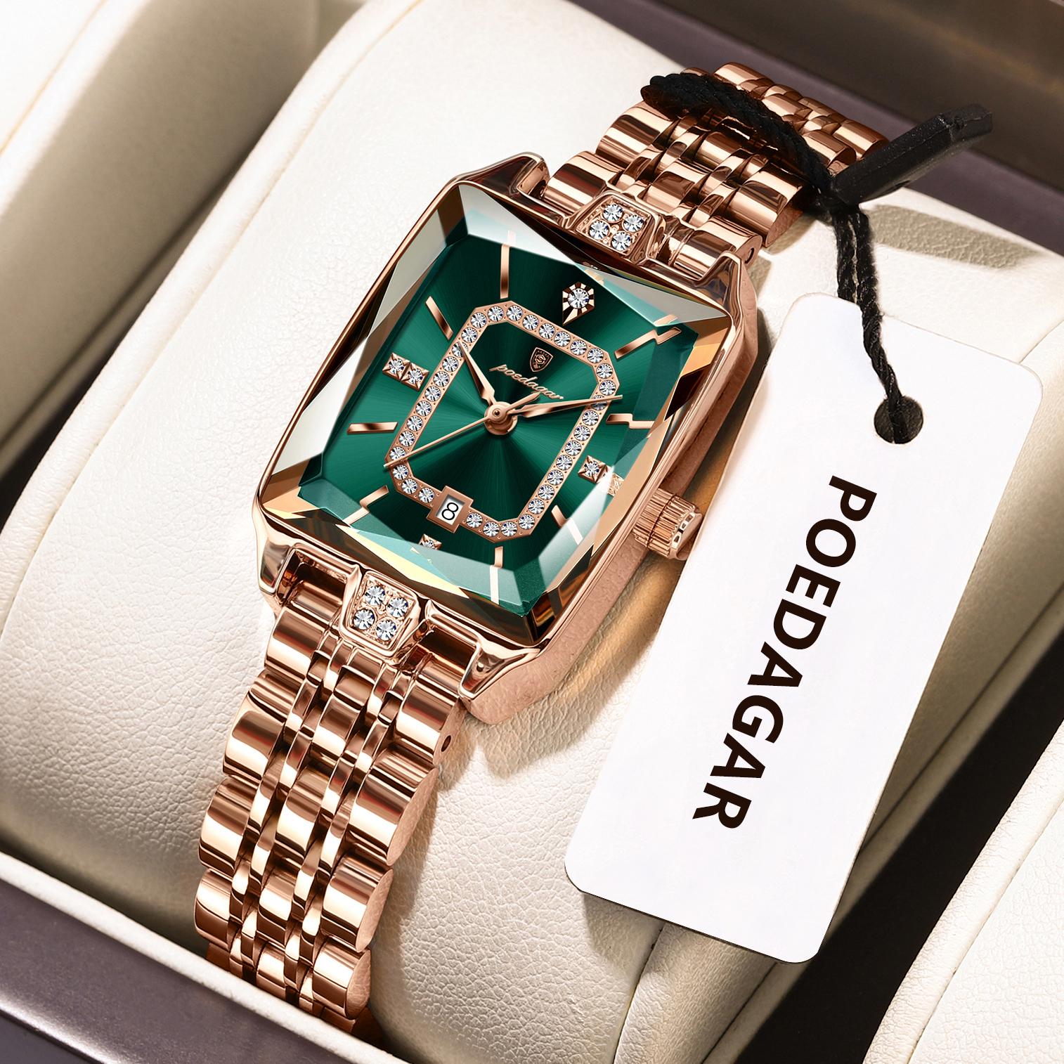 Luxury Watch For Sale - POEDAGAR Luxury Woman Watch Waterproof Date
