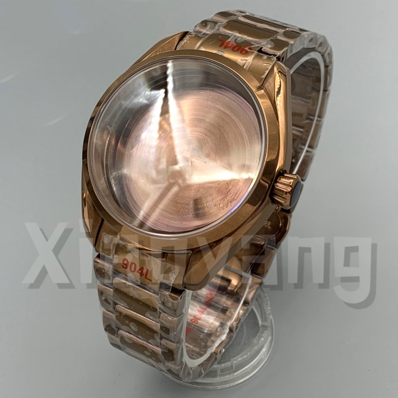 40MM NH35 Polish Bezel Rose Br - Bronze Case Watch avis et prix