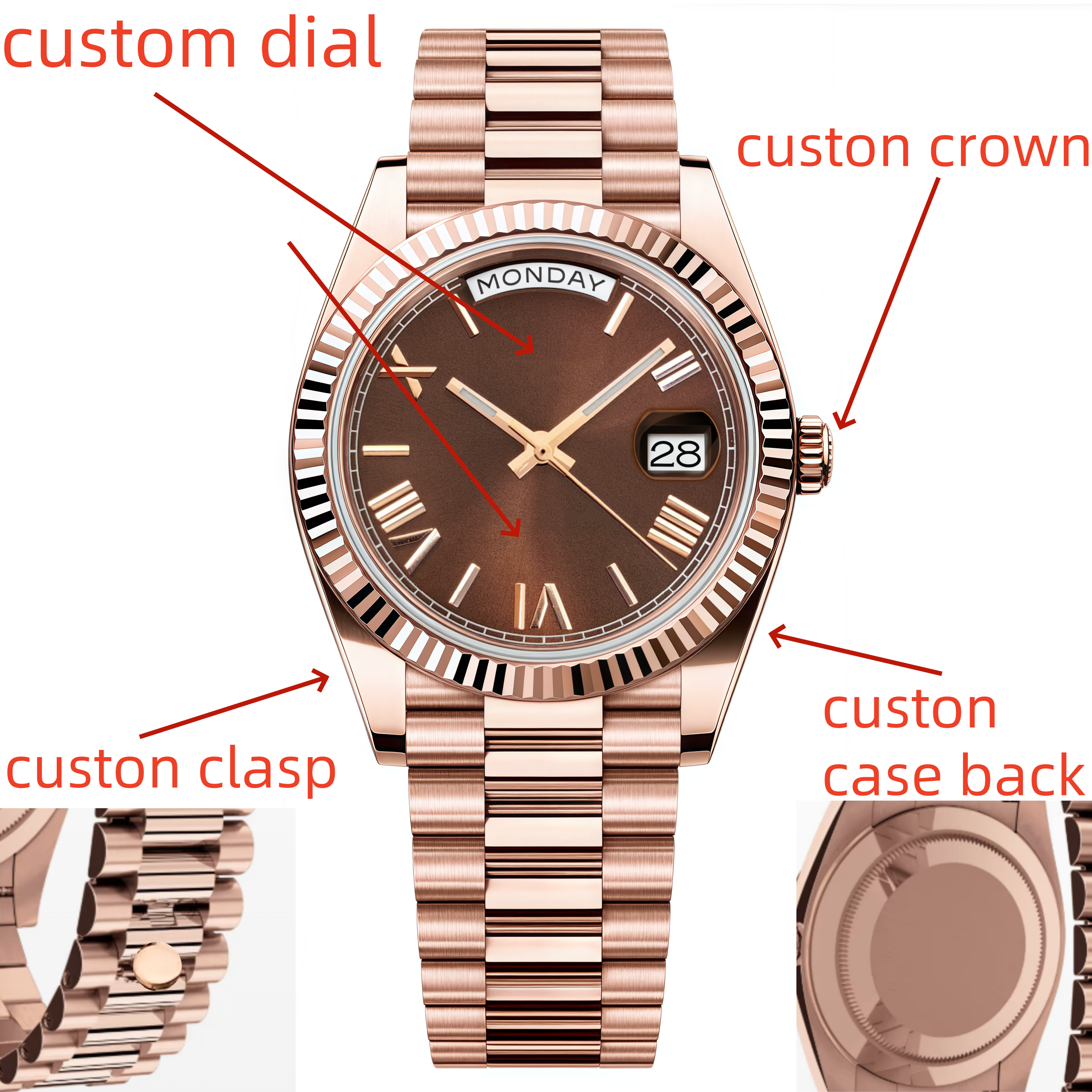 Custom logo Clock Men's Luxury - Luxury Watch Logos avis et prix