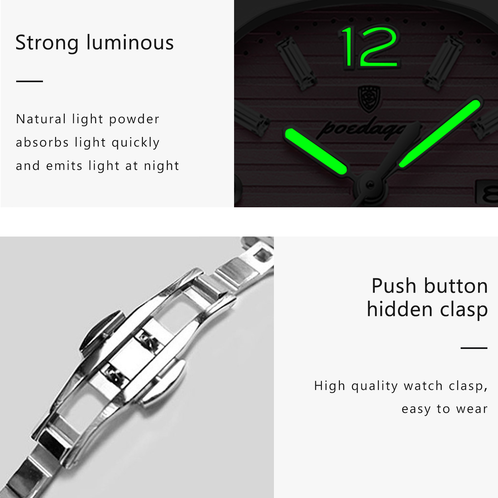 POEDAGAR Square Fashion Woman  - Luxury Watch For Sale avis et prix