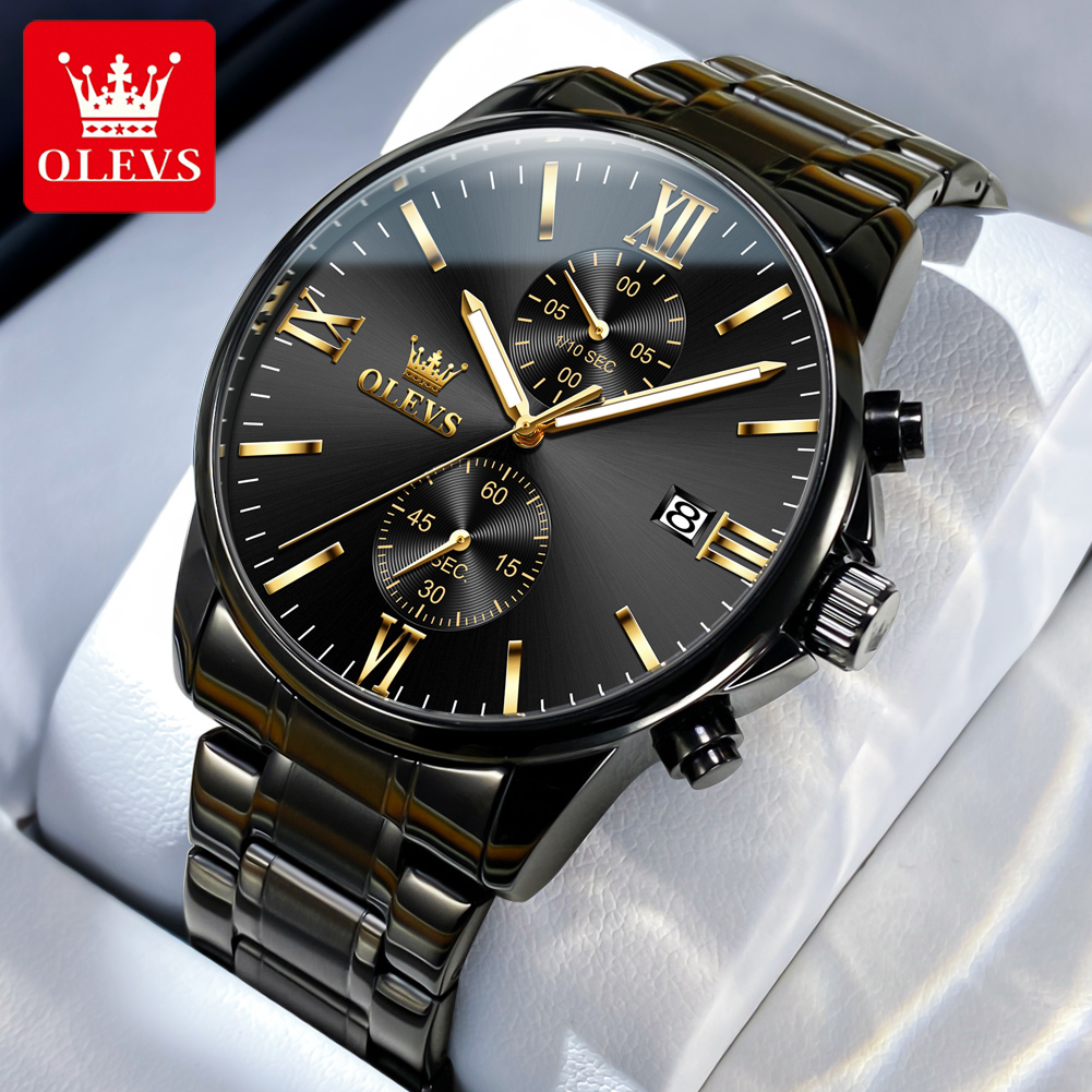 OLEVS 2886 Classic Black Quart - Luxury Watch Name avis et prix