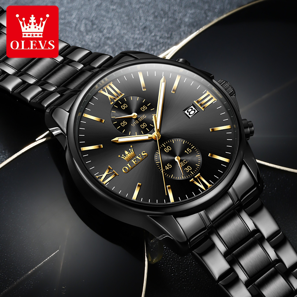OLEVS 2886 Classic Black Quart - Luxury Watch Name avis et prix