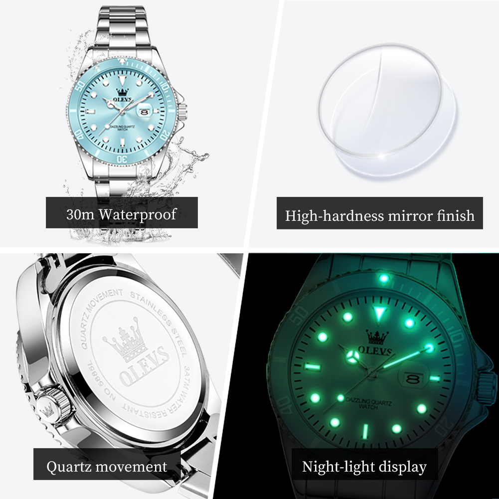 OLEVS Luxury Stainless Steel W - Luxury Watch For Sale avis et prix