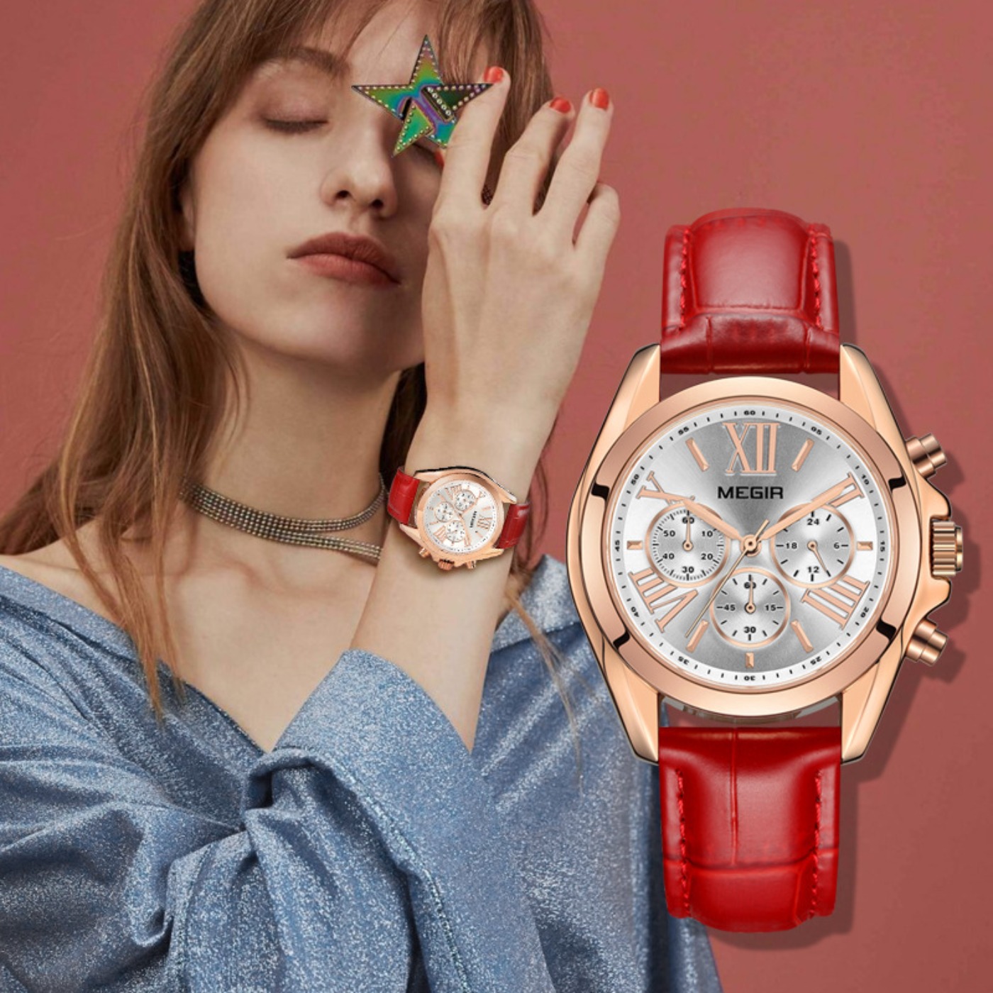 MEGIR New Luxury Leather Watch - Luxury Watch Ladies avis et prix