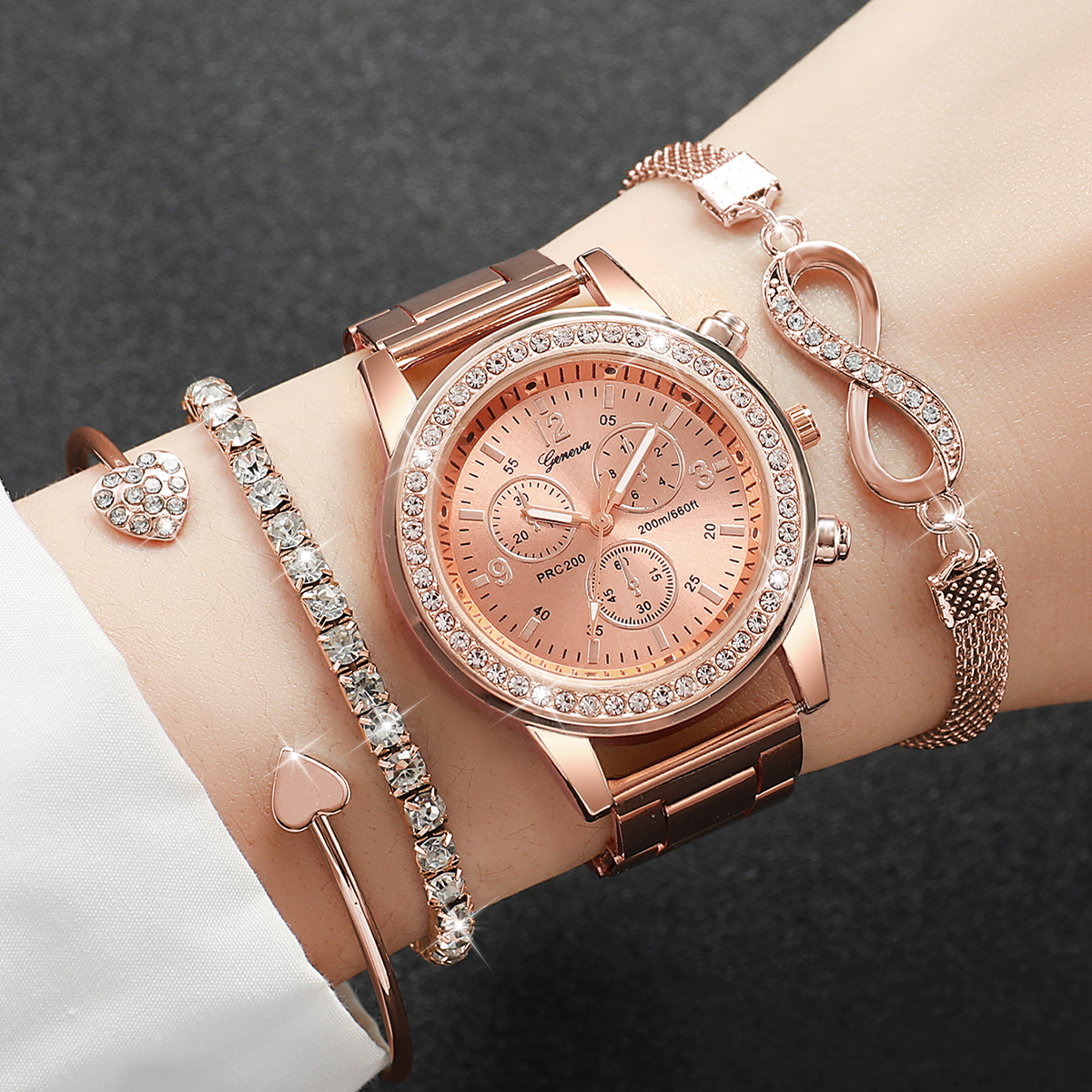 4PCS/Set Luxury Rhinestone Wom - Luxury Watch For Sale avis et prix