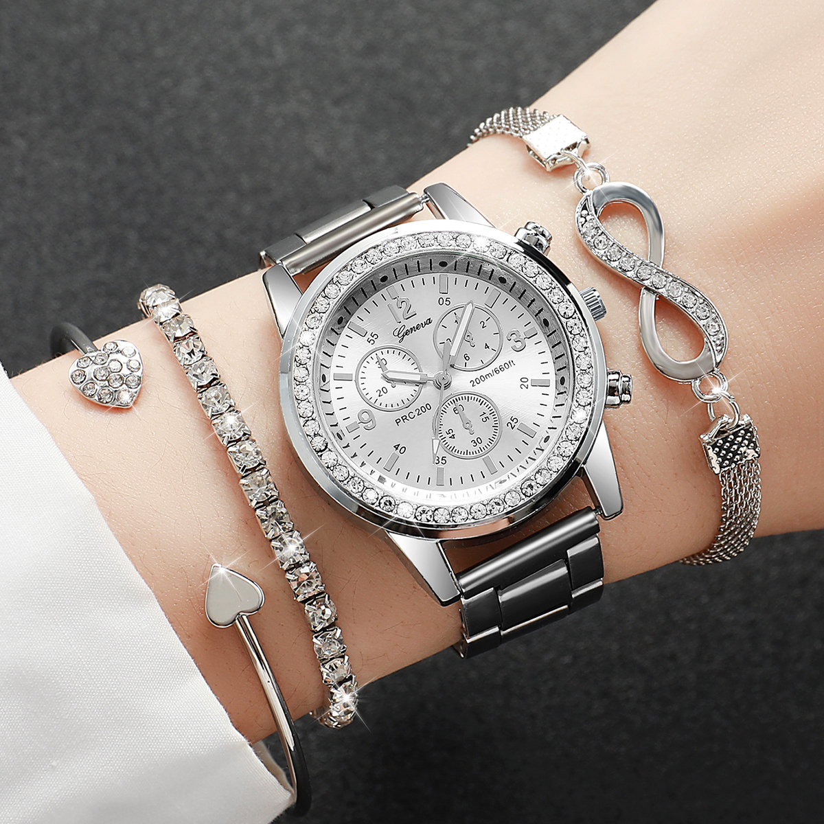 4PCS/Set Luxury Rhinestone Wom - Luxury Watch For Sale avis et prix