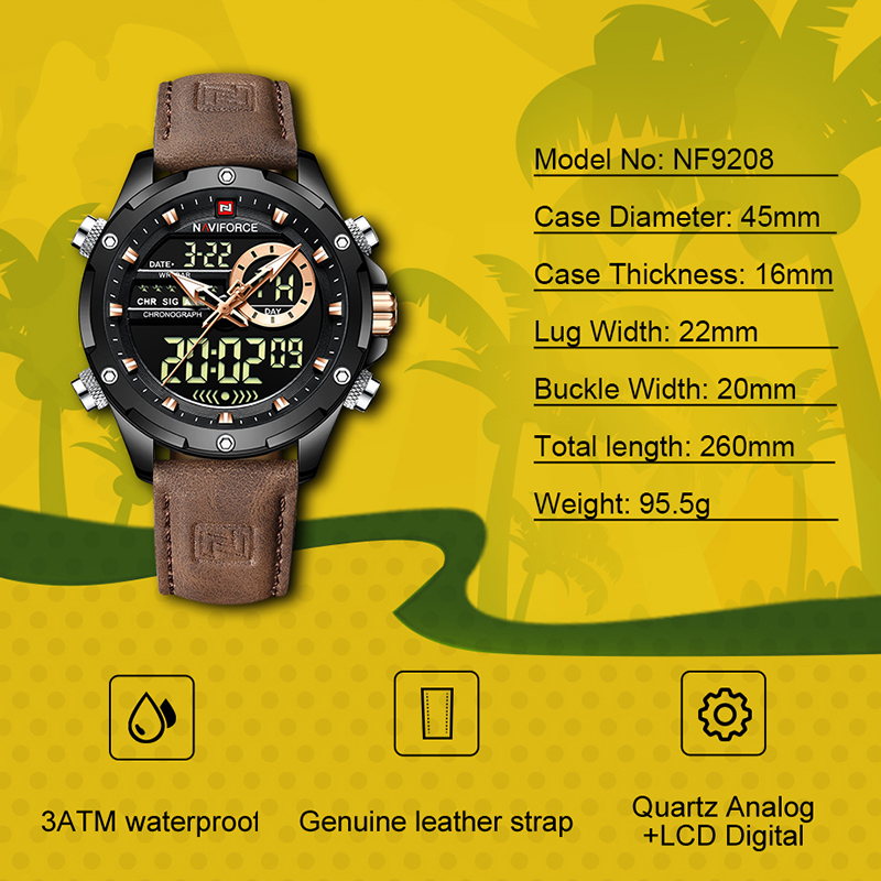 New NAVIFORCE Men Watches Quar - Luxury Watch Name avis et prix