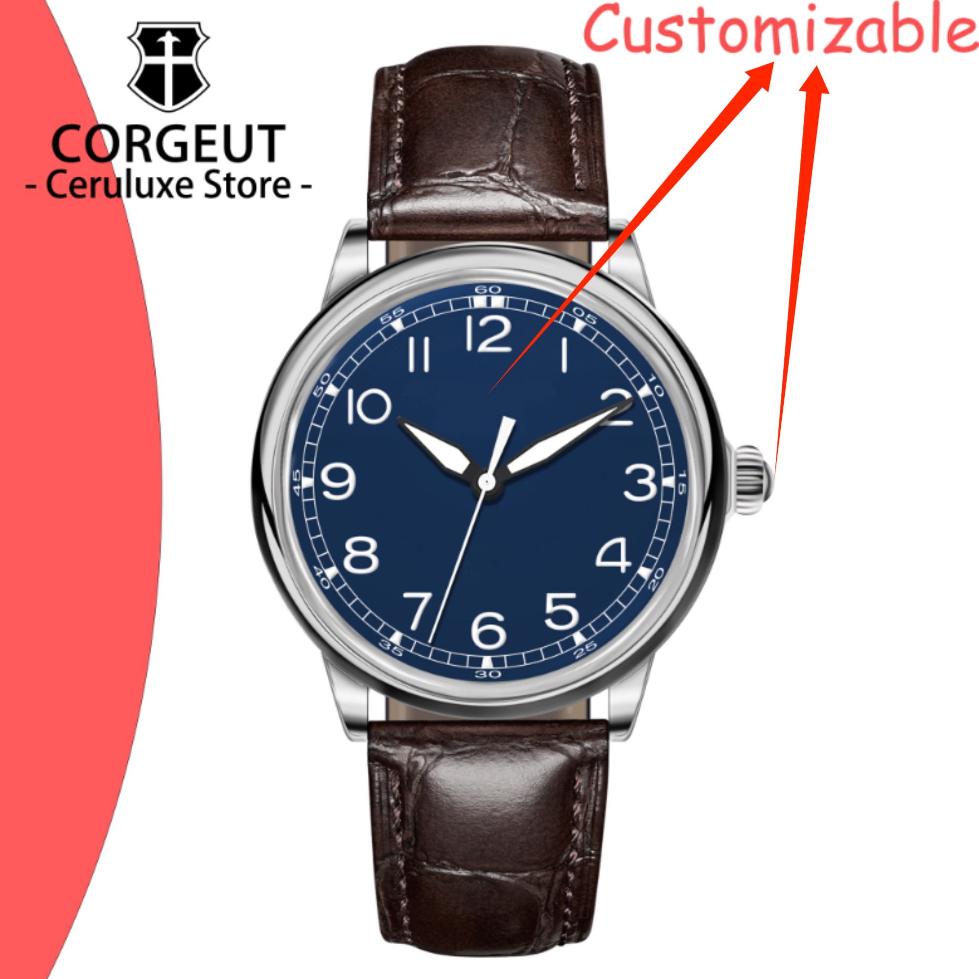 CUSTOM Logo 41mm MIYOTA8215 Au - Luxury Watch Logos avis et prix