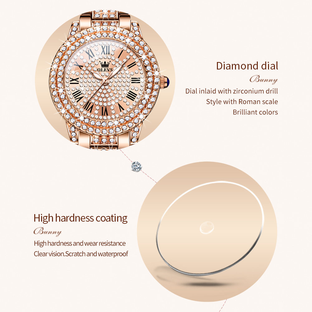 OLEVS 9943 Luxury All Diamond  - Luxury Watch For Sale avis et prix