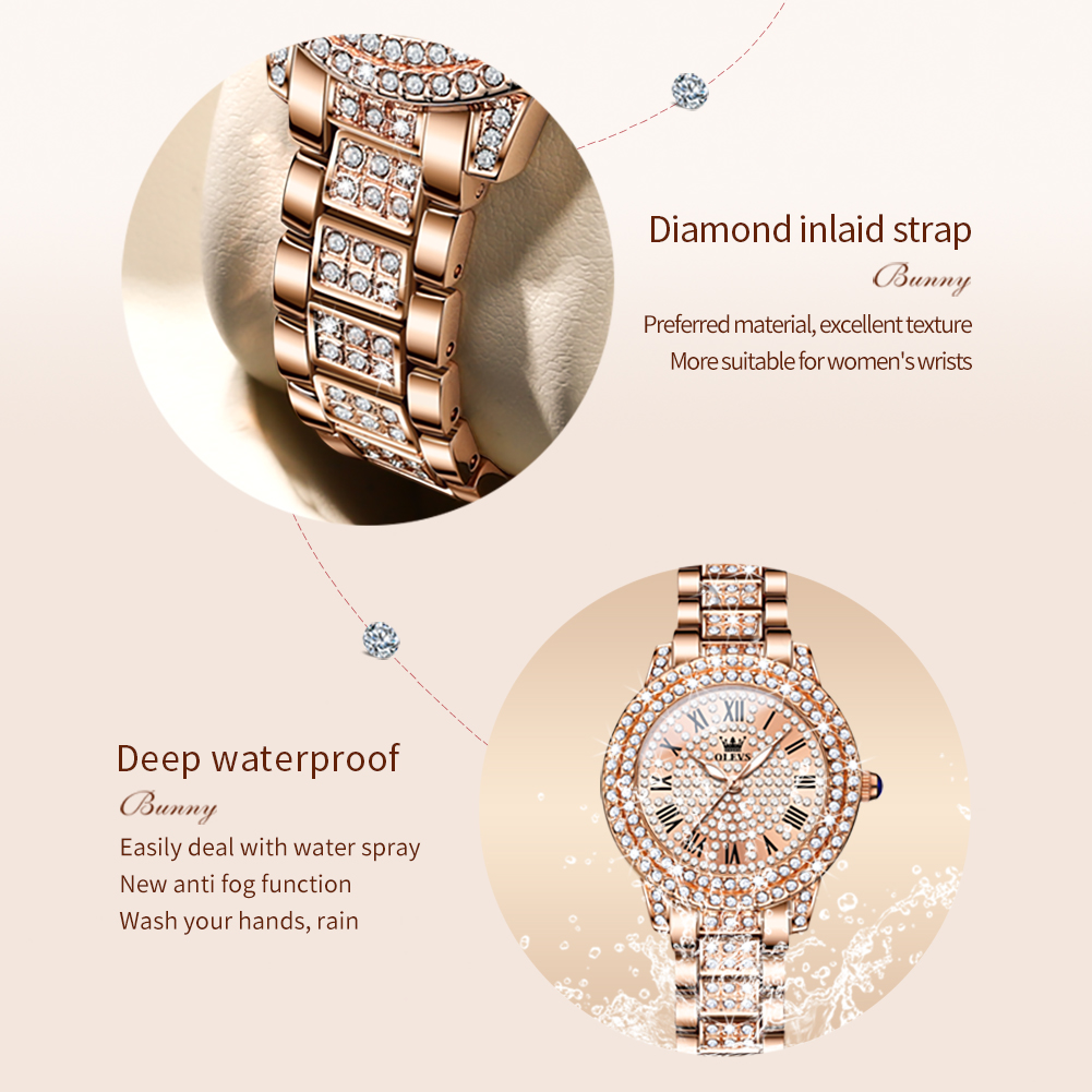 OLEVS 9943 Luxury All Diamond  - Luxury Watch For Sale avis et prix