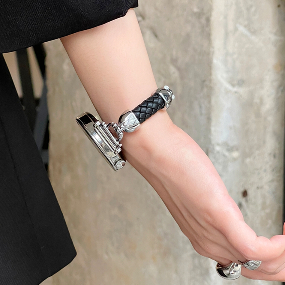 Metal Leather Woven Strap For  - Luxury Watch Galaxy avis et prix