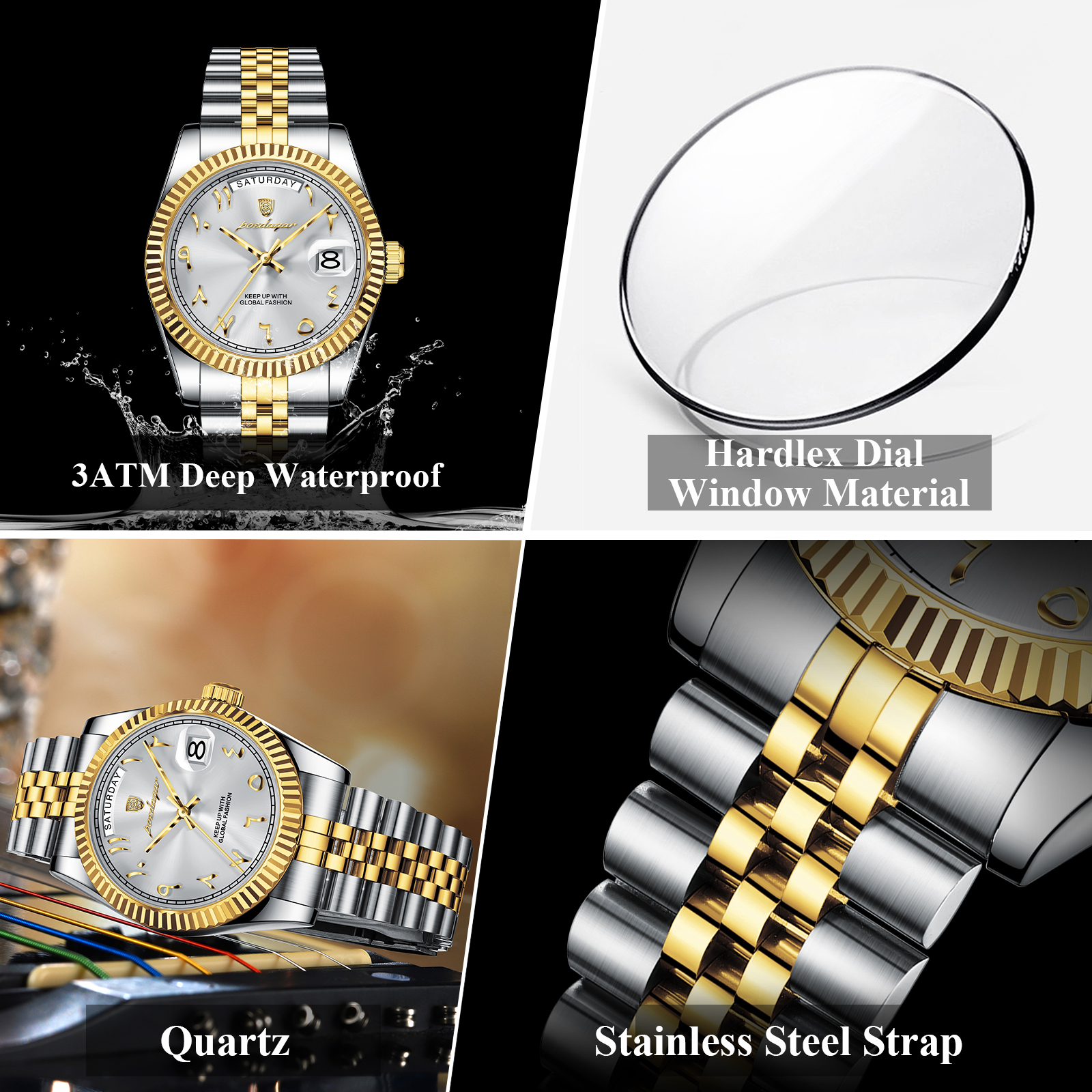 POEDAGAR Luxury Brand Man Cloc - Luxury Watch Name avis et prix