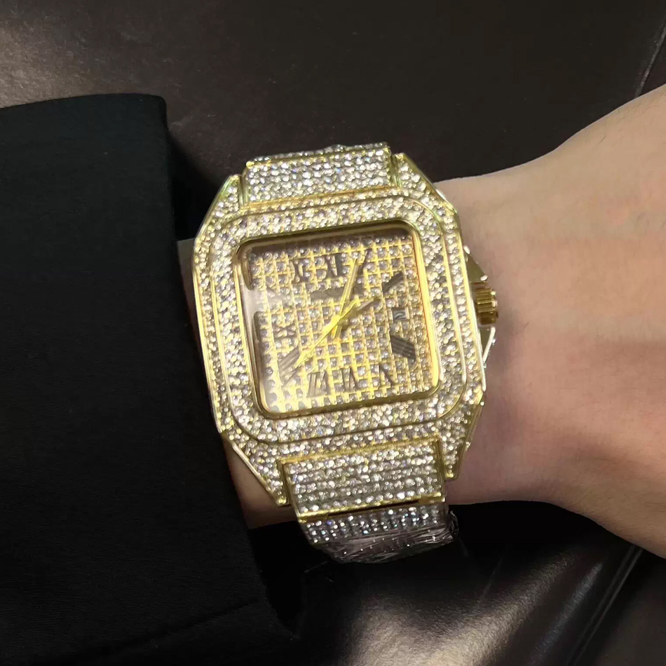 Gold or black Watch Ice Out Sq - Luxury Watch Name avis et prix